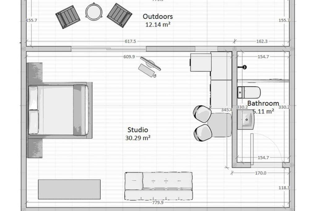 Cozy Studio Near The Beach Nea Iraklitsa Dış mekan fotoğraf